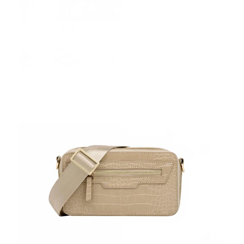 NEW IDEAL OF SWEDEN women's bobbi camera bag in warm beige croco